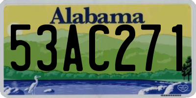 AL license plate 53AC271