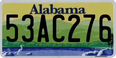 AL license plate 53AC276