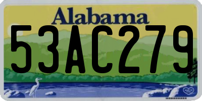 AL license plate 53AC279