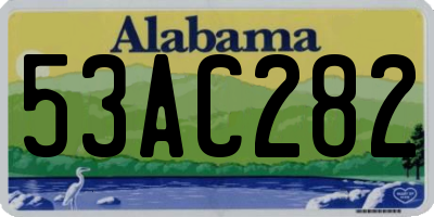 AL license plate 53AC282