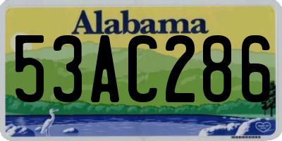 AL license plate 53AC286