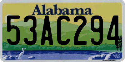 AL license plate 53AC294