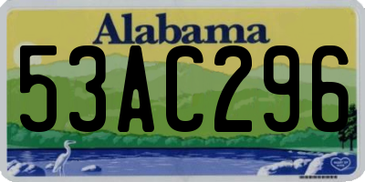 AL license plate 53AC296
