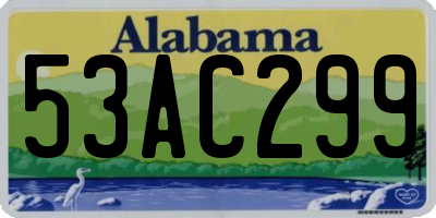 AL license plate 53AC299