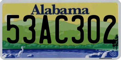 AL license plate 53AC302