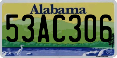 AL license plate 53AC306