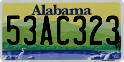 AL license plate 53AC323