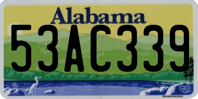 AL license plate 53AC339
