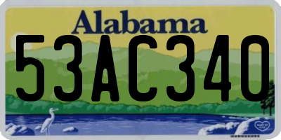 AL license plate 53AC340
