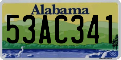 AL license plate 53AC341