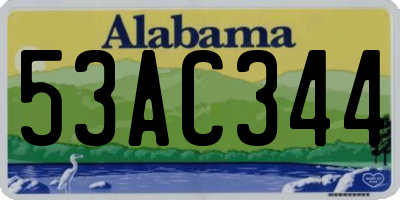 AL license plate 53AC344