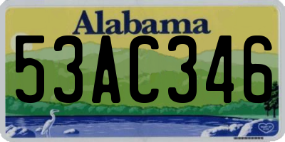 AL license plate 53AC346