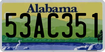 AL license plate 53AC351