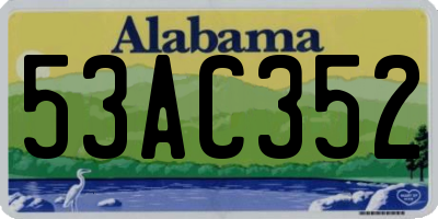 AL license plate 53AC352