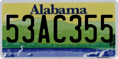 AL license plate 53AC355