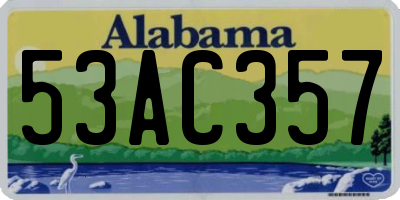 AL license plate 53AC357