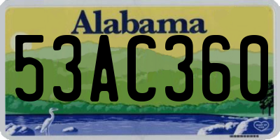 AL license plate 53AC360
