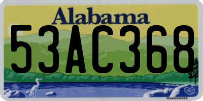 AL license plate 53AC368