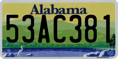 AL license plate 53AC381