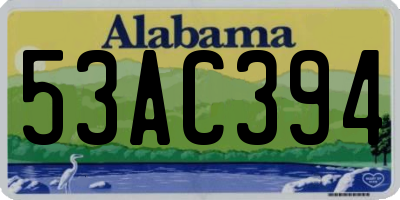 AL license plate 53AC394