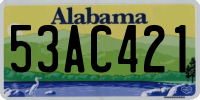AL license plate 53AC421