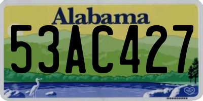 AL license plate 53AC427