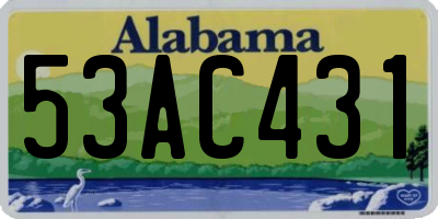 AL license plate 53AC431