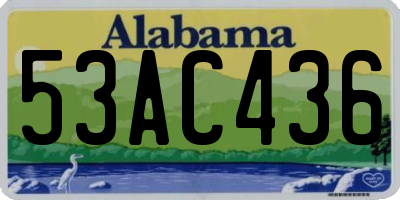 AL license plate 53AC436