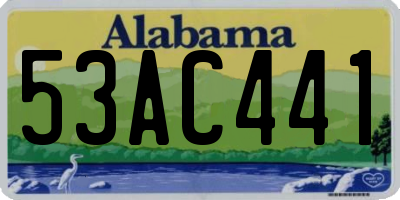 AL license plate 53AC441