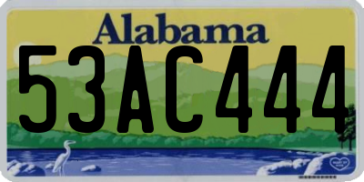 AL license plate 53AC444