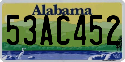 AL license plate 53AC452