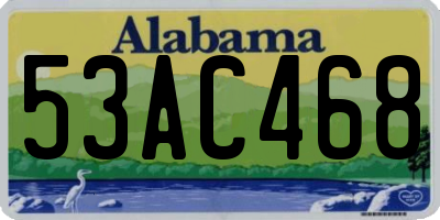 AL license plate 53AC468