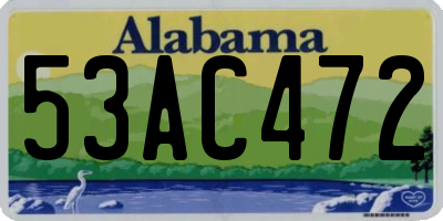 AL license plate 53AC472