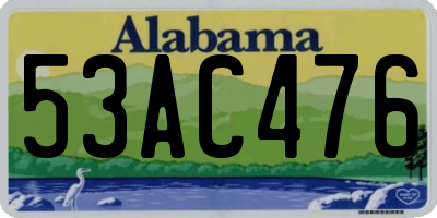AL license plate 53AC476