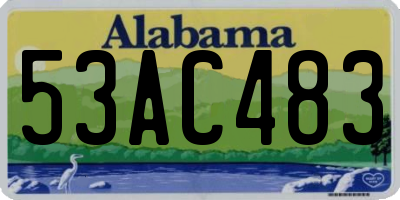 AL license plate 53AC483