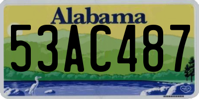 AL license plate 53AC487