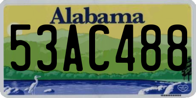 AL license plate 53AC488