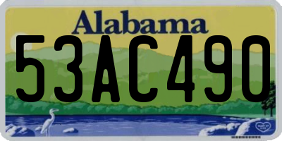 AL license plate 53AC490