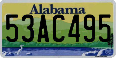 AL license plate 53AC495