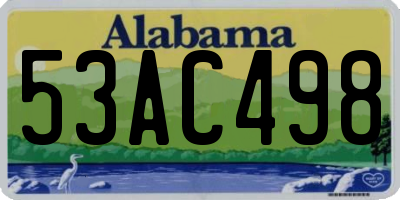 AL license plate 53AC498