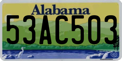 AL license plate 53AC503