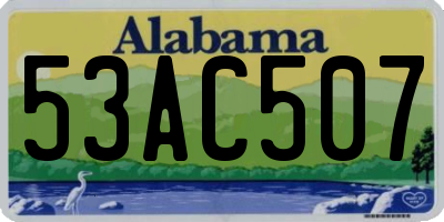 AL license plate 53AC507