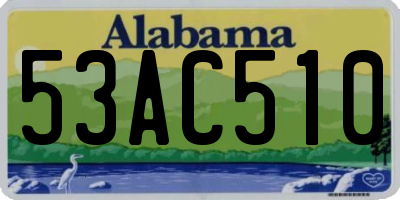 AL license plate 53AC510