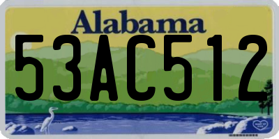 AL license plate 53AC512