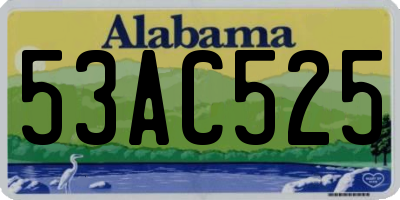 AL license plate 53AC525