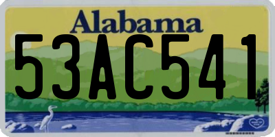AL license plate 53AC541