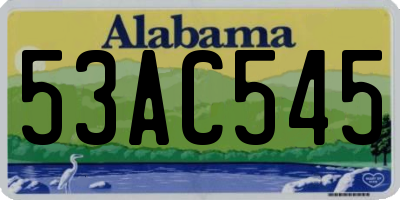AL license plate 53AC545