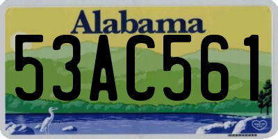 AL license plate 53AC561