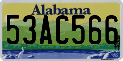 AL license plate 53AC566