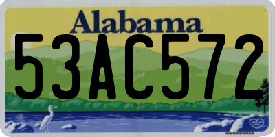 AL license plate 53AC572